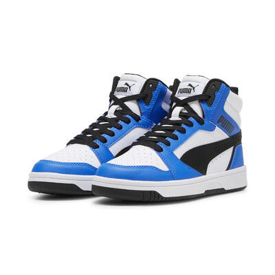 Rebound V6 Mid Sneakers Jugendliche PUMA White Frosty Pink Sedate Gray