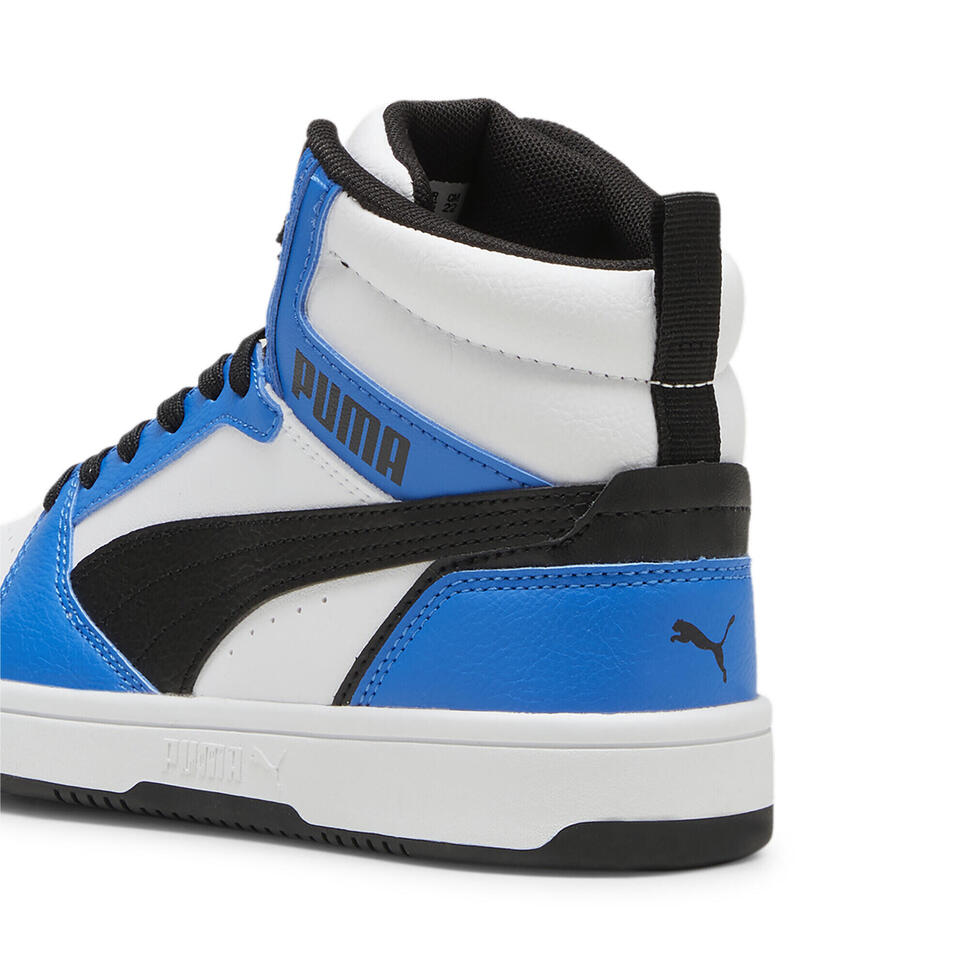 Młodzieżowe sneakersy Rebound V6 Mid PUMA White Black Racing Blue