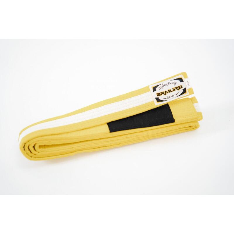 Centura BJJ  Praetorian ARMURA  Galben/Alb/Galben