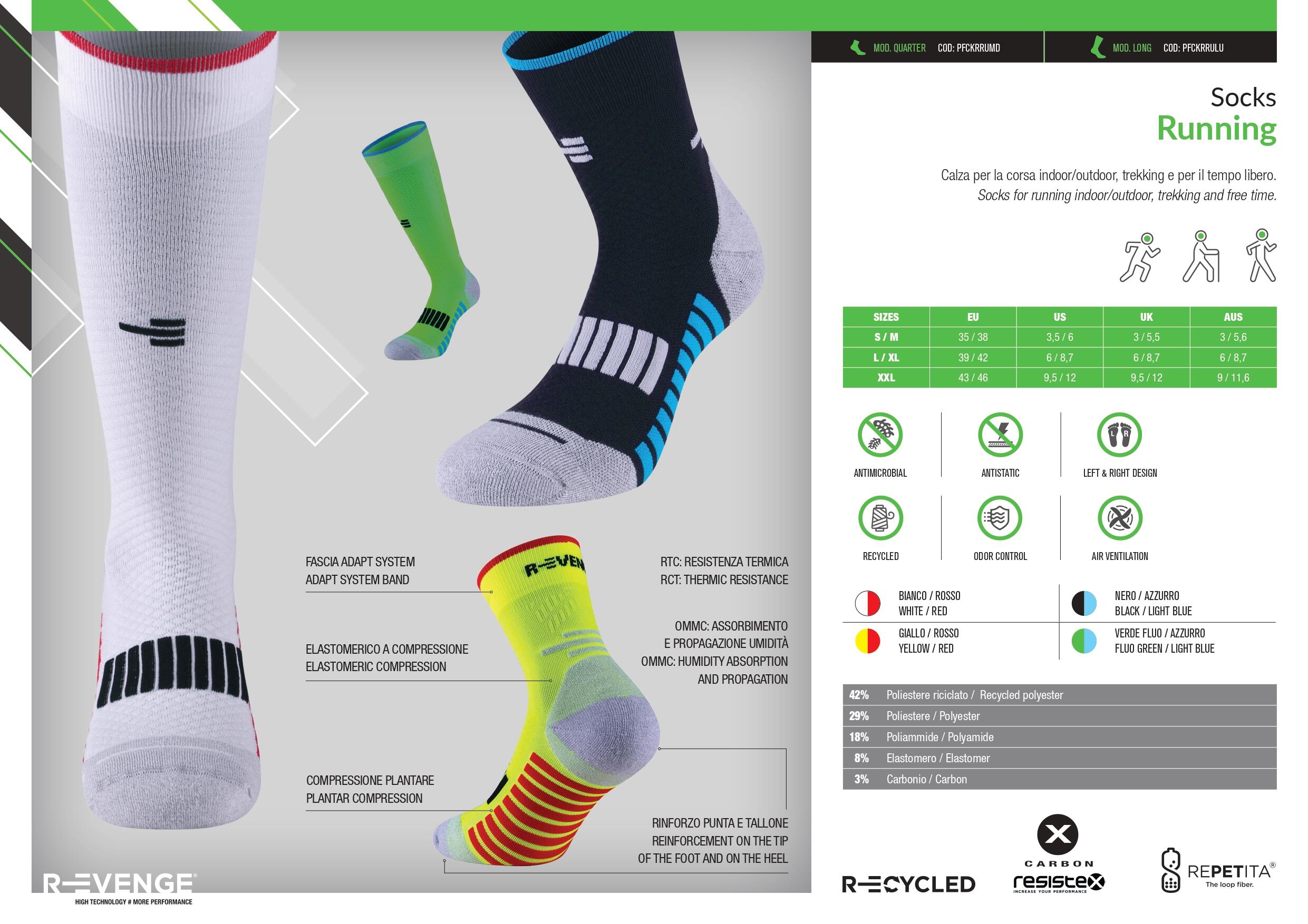 Calcetines técnicos Running adulto compresión termorregulador larga blanco 6/6