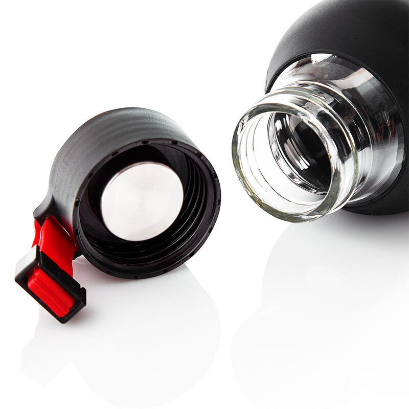 Gourde en verre et silicone sans BPA, pour la gym, le vélo, le bureau