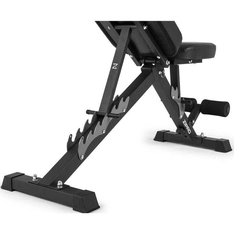 Banc de musculation Zipro Jacked réglable inclinable et déclinable, abdominaux