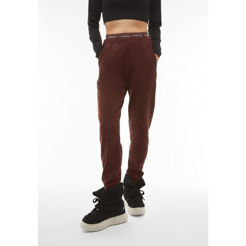 Pantalon joggers en molleton épais avec élastique griffé