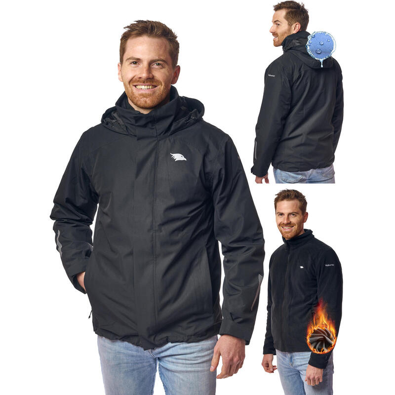 3in1 Smart Jacket - Wasserdichte Jacke mit Fleece Zipp-In - Herren