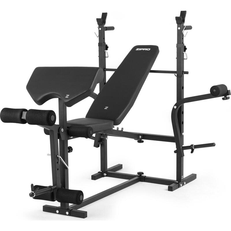 Banc de musculation Zipro Ripped avec pupitre à biceps, support de barre