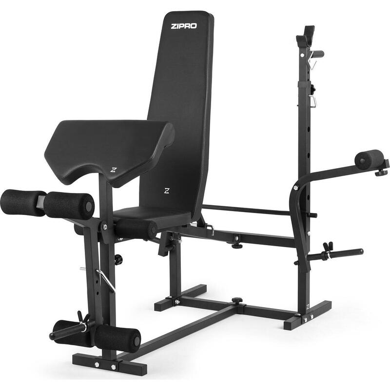 Banc de musculation Zipro Ripped avec pupitre à biceps, support de barre