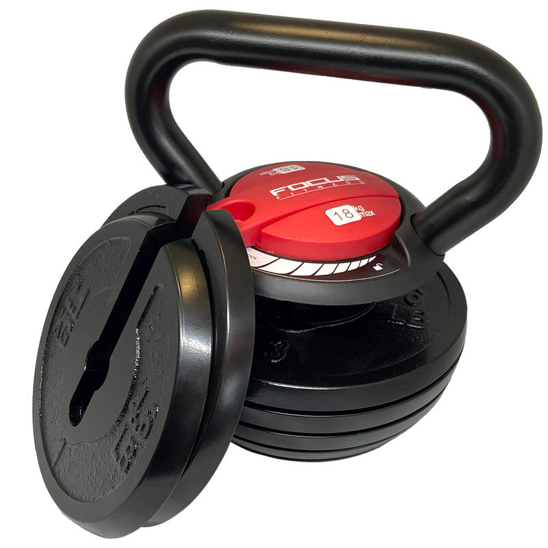 Kettlebell - Focus Fitness Einstellbar - 3 bis 18 kg