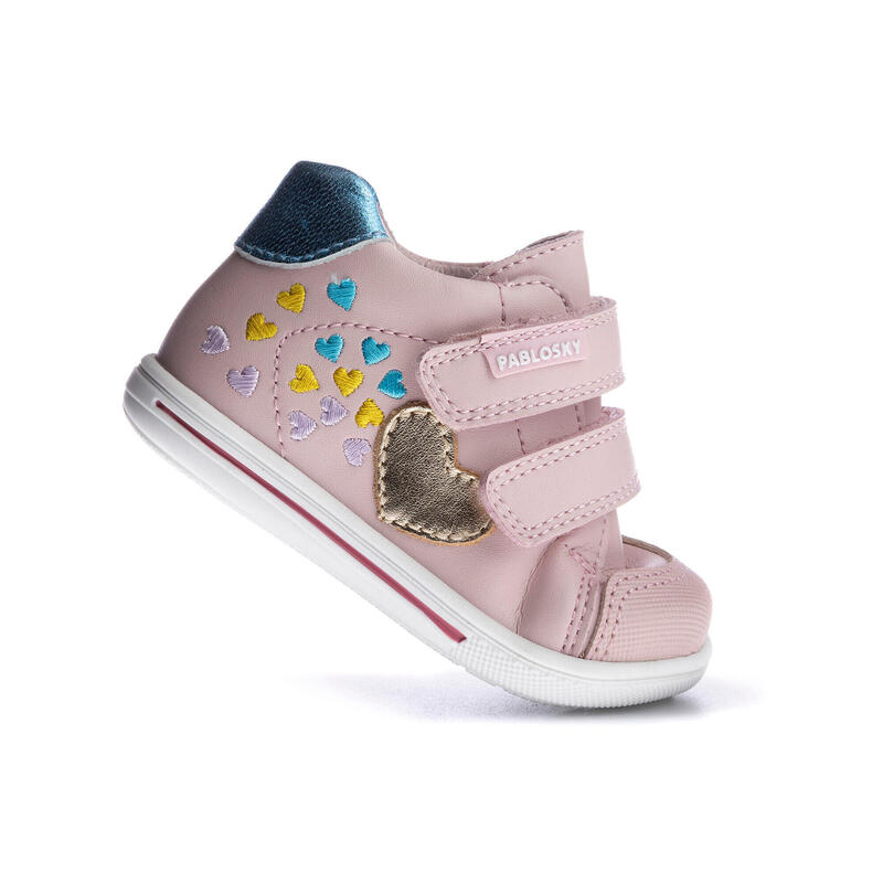 Zapatillas de marcha Pablosky Rosas para Bebé Niña de Microfibra Textil