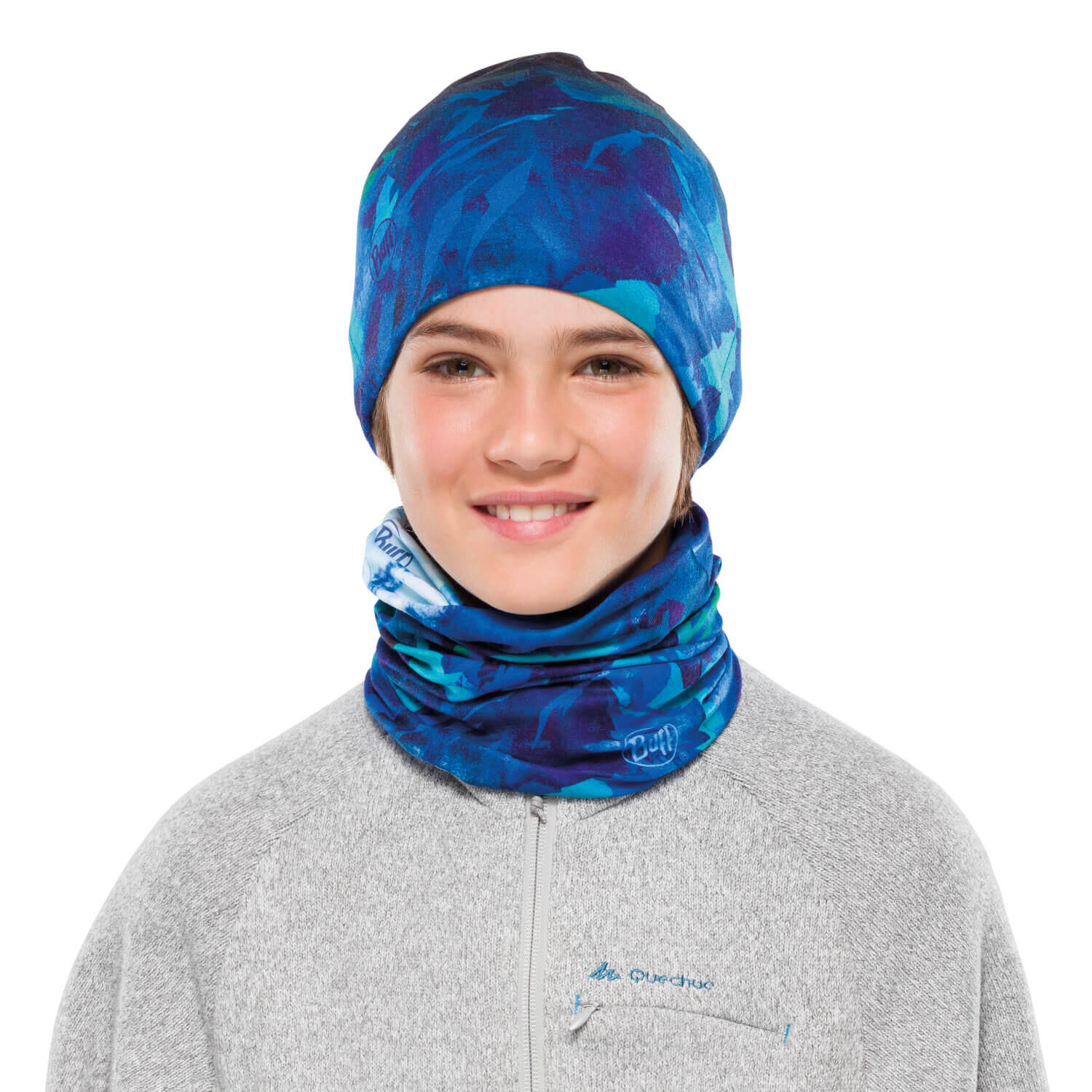 Nekwarmer Buff Original Ecostretch High Mountain voor unisex jongens 4/7