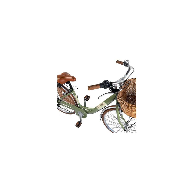 Bicicleta de paseo Dolce Vita by Canellini Venere 28"con cesta - Verde Oliva