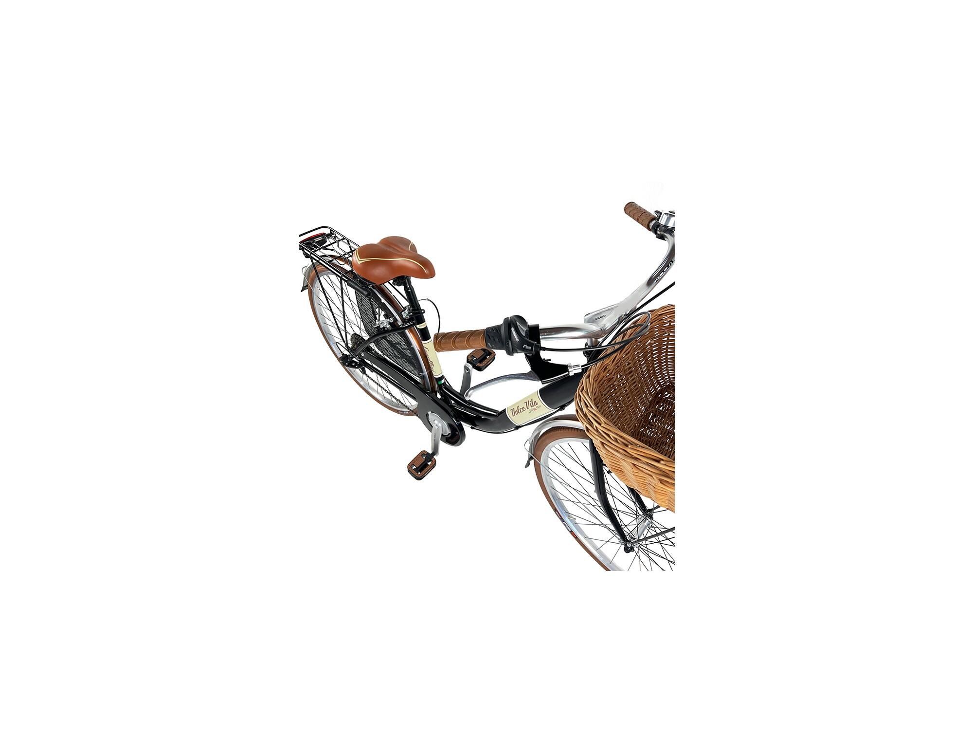 Stadtfahrrad Dolce Vita by Canellini VENERE 28" mit Korb - Schwarz 4/5