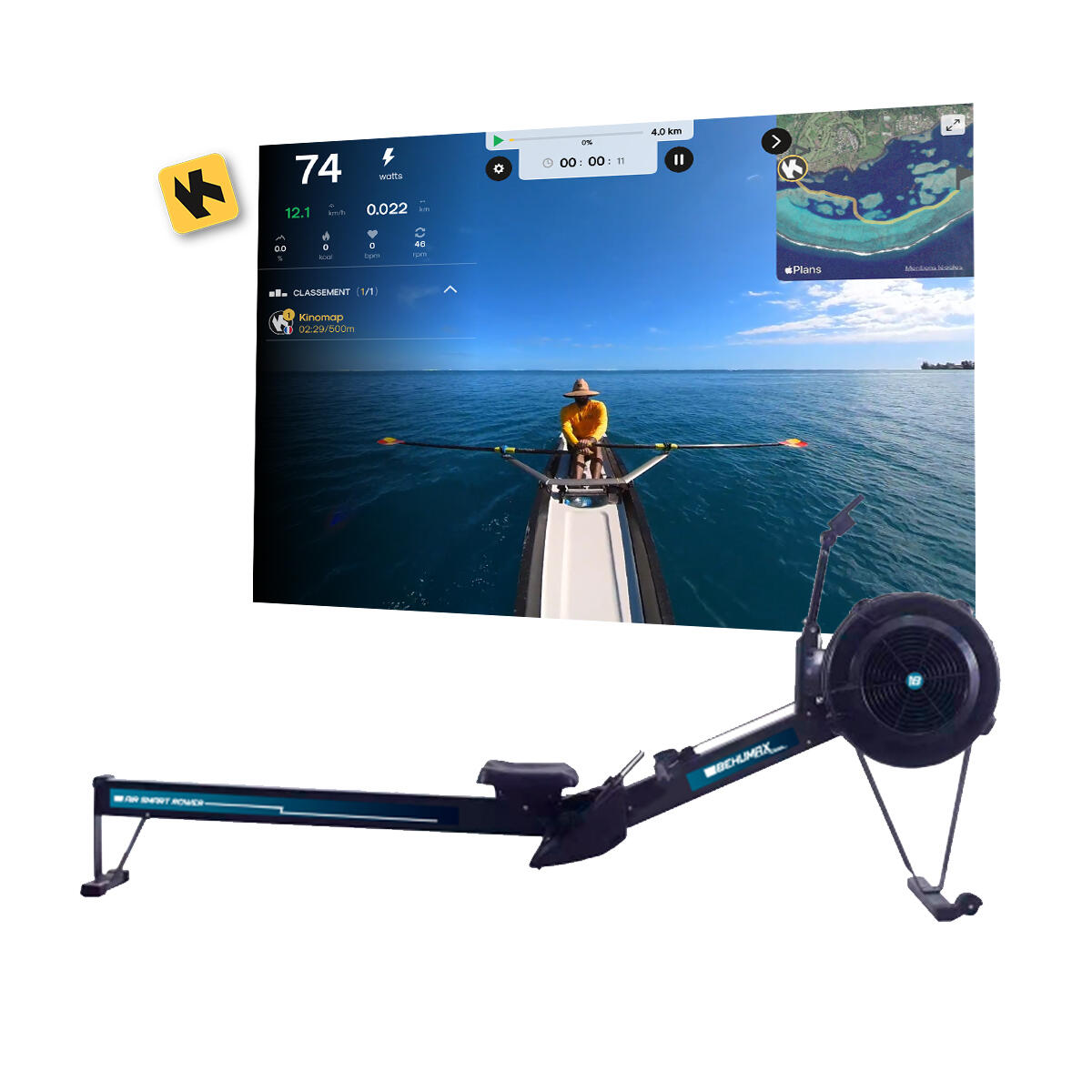 Máquina de remo Behumax Air Smart Rower 6/7