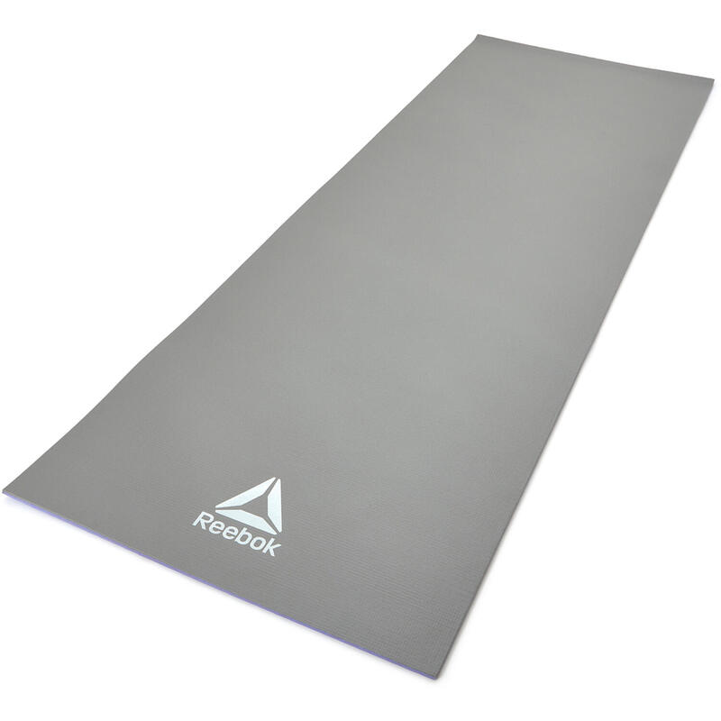 Tapis de yoga Reebok 6 mm double face pourpre/gris