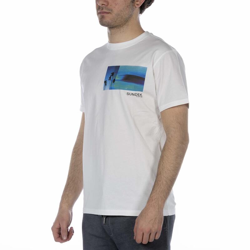 T-Shirt Sundek Printed Bianco   Adulto