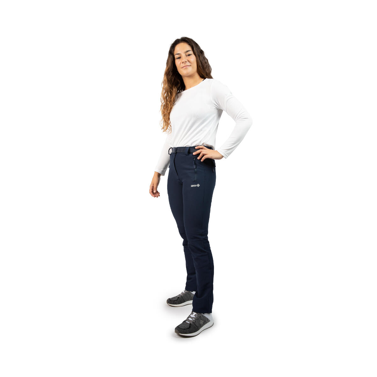 Izas LATRE W Pantalon de randonnée et de trekking slim pour femme, modèle slim 3/5