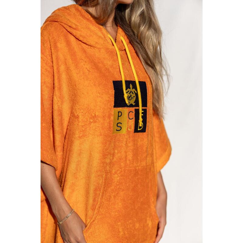 Pacifique Sud | Poncho Surf | Orange | Mit Ärmeln