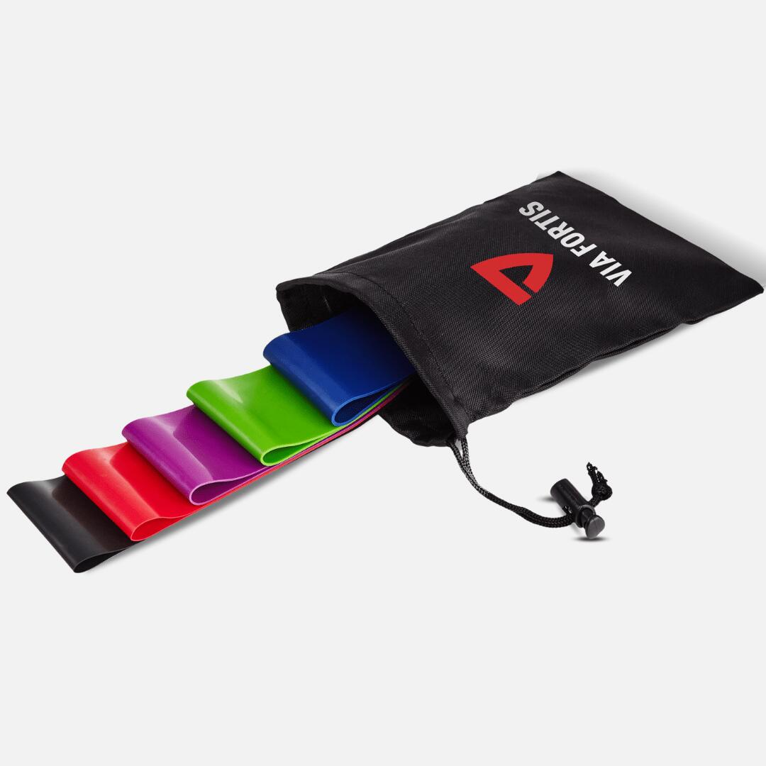 Fasce Elastiche Fitness Con 3 Livelli - Kit Completo Per Allenamento A Casa Con Maniglie E Ancoraggio - Foto 2