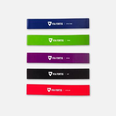 5 Bande elastiche per muscolazione fitness palestra calisthenics stretching