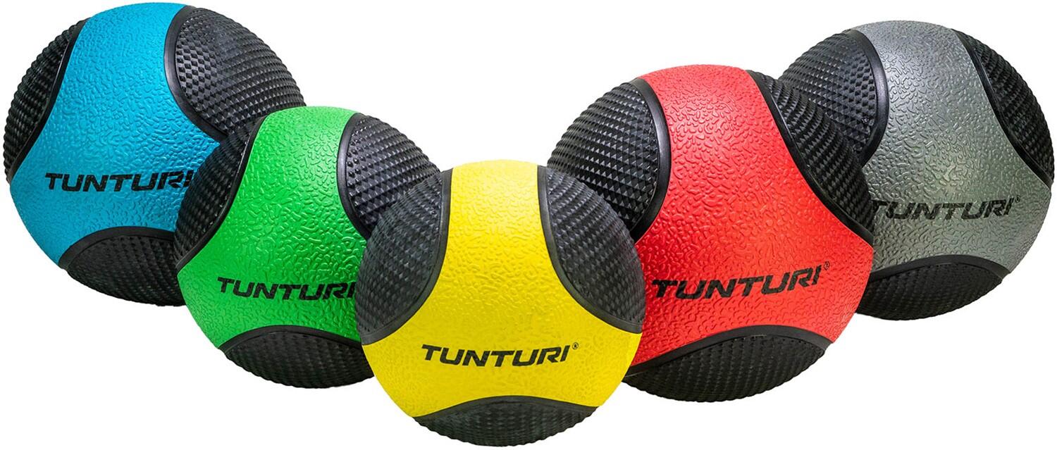 Balón medicinal Tunturi - Goma - 4 kg - Azul / Negro 5/7