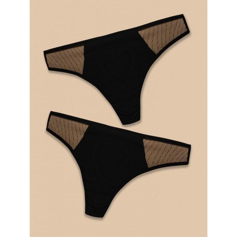 Tanga Elaphe de mujer Black Limba Black invisible