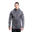 Men Waterproof Pocket Sports Softshell Windbreaker Jacket with Hood - GREY