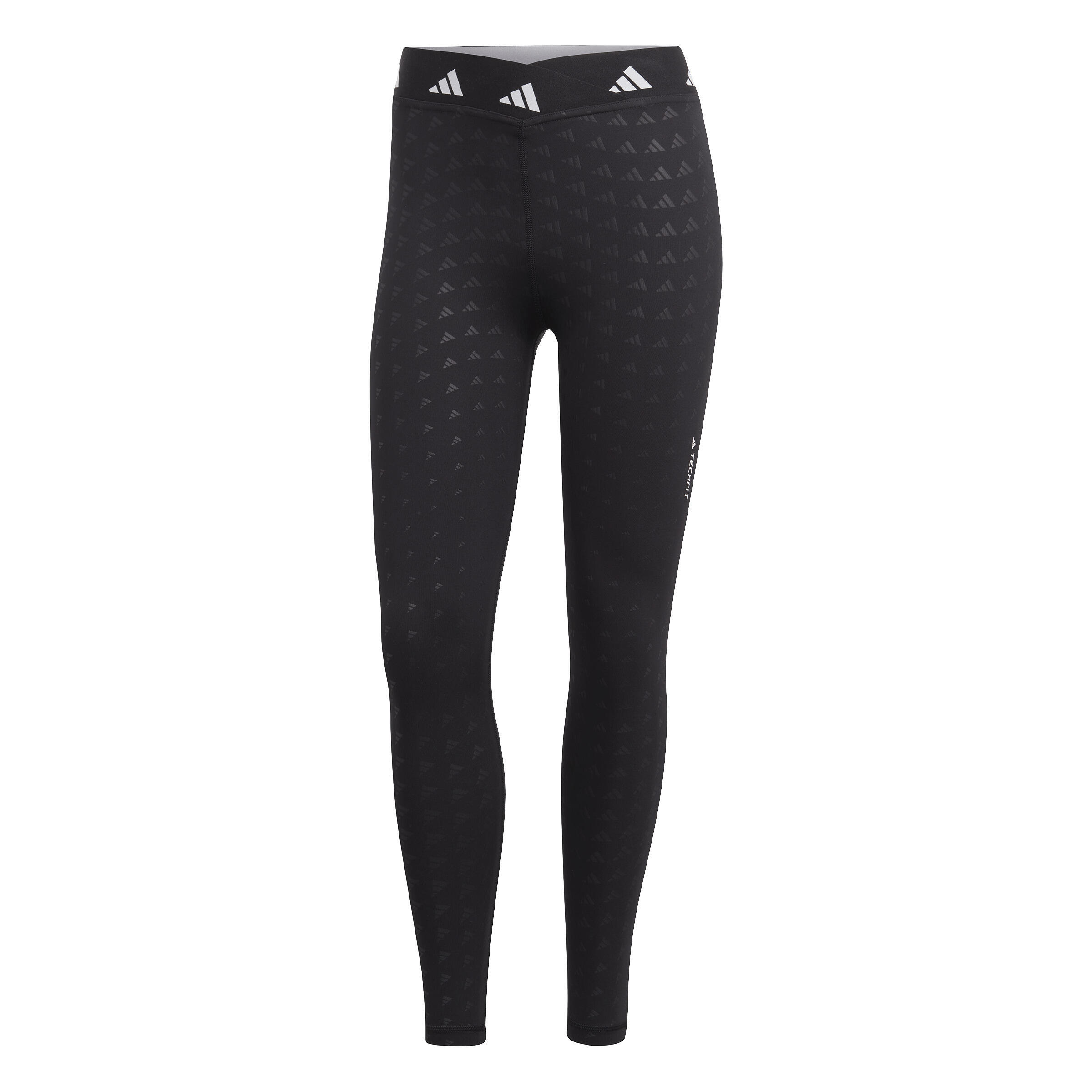 ADIDAS Refurbished Womens Cardio Fitness Leggings Brand Love - Black - A Grade