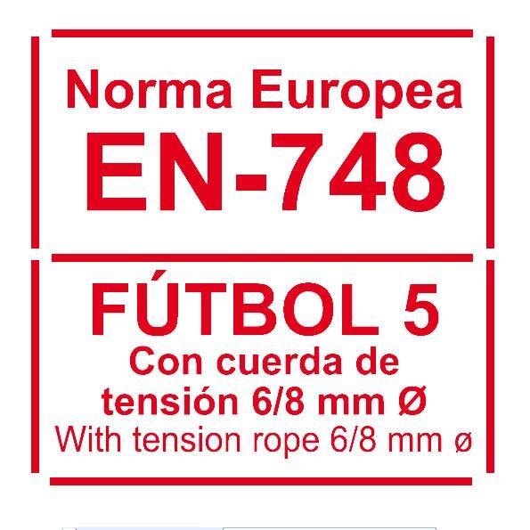 Juego 2 redes porterías fútbol 5 Profesional - 3mm malla 120mm, color: blanco
