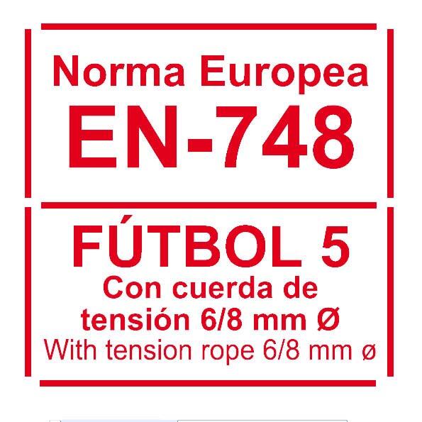 Par de redes -Balizas de futebol 5 profissional - malha de 4 mm 120 mm - BRANCO