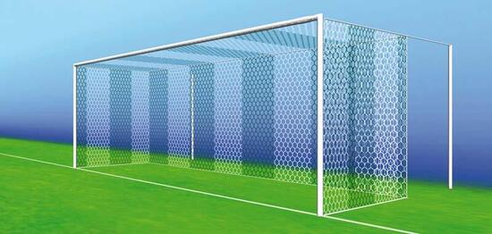 2er-Set Porf 7-a-side Fußballtornetze - 4mm Maschenweite 120mm, Farbe: grün