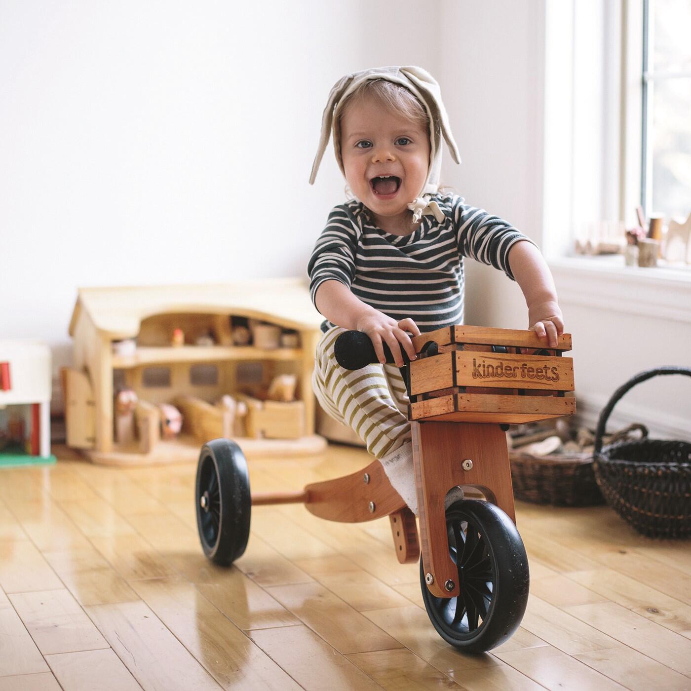 Kinderfeets Vélo d'équilibre en bois 2-en-1 et tricycle à partir de 1 an Tiny To 4/7