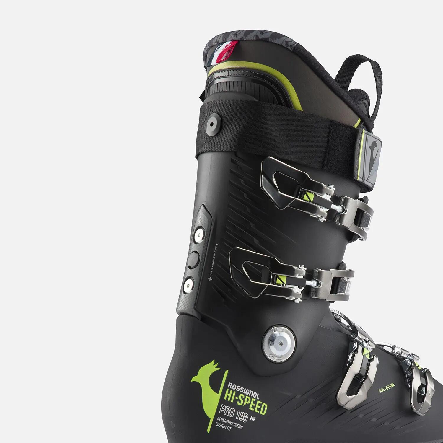 Scarponi da sci uomo Hi-speed Pro 100 Mv nero e giallo 4/5