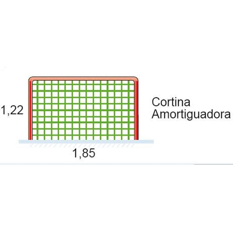 2 redes de Baliza  de hóquei 2,5 mm malha 25 Cor: VERDE