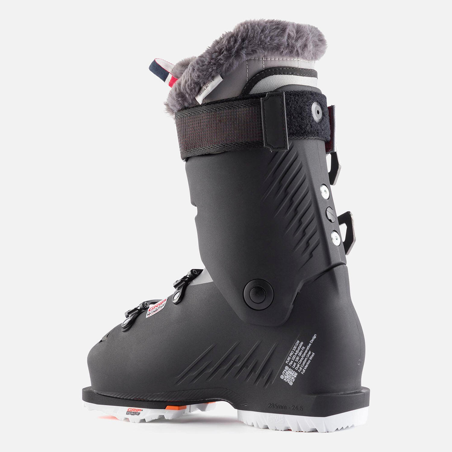 Ski Boots Pure Pro 100 Gripwalk Charcoal Dames 3/5