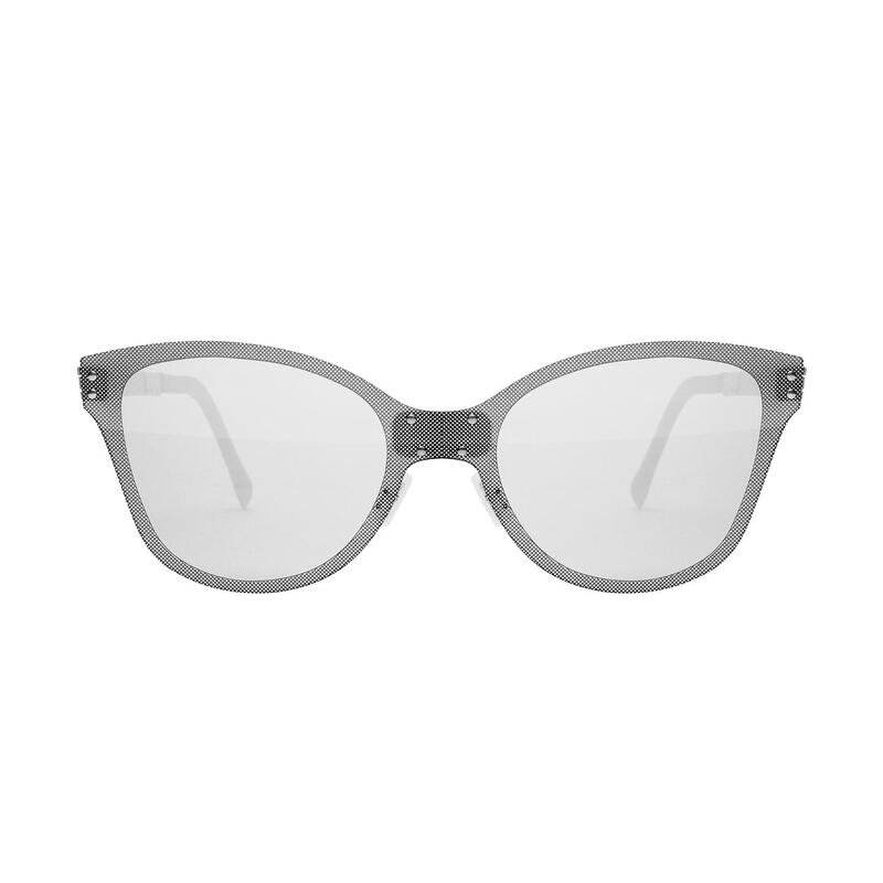 FLOAT O005 Adult Unisex Folding Sunglasses - Matte Black / Silver Mirror
