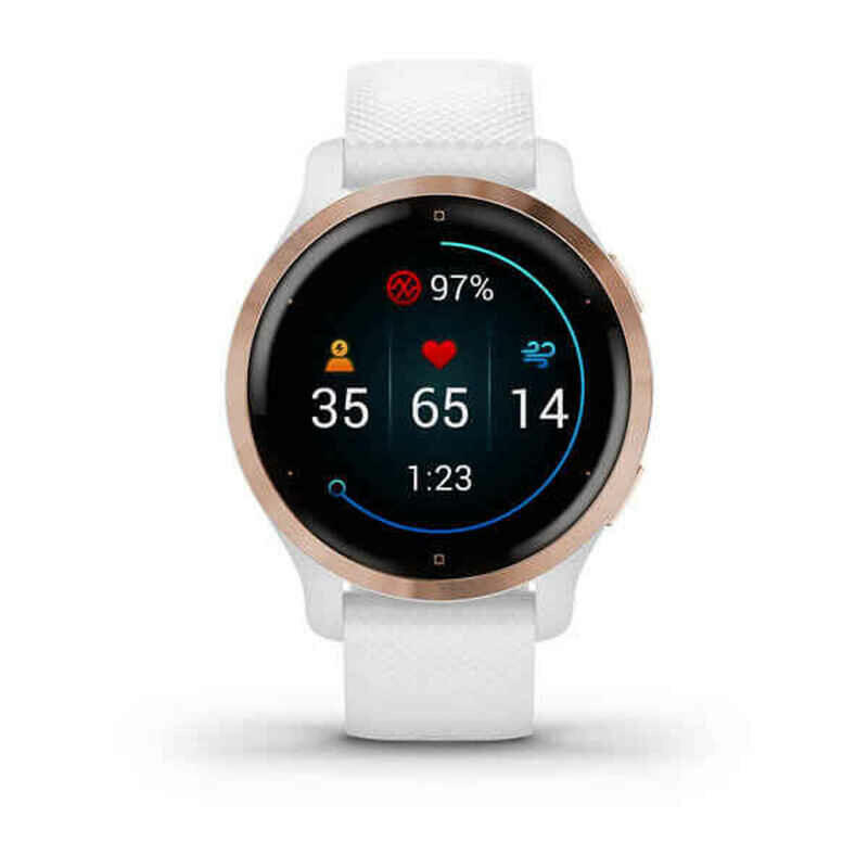 Reloj Atletismo De Fuerza Mujer Pantalla AMOLED Garmin Venu 2S, negro