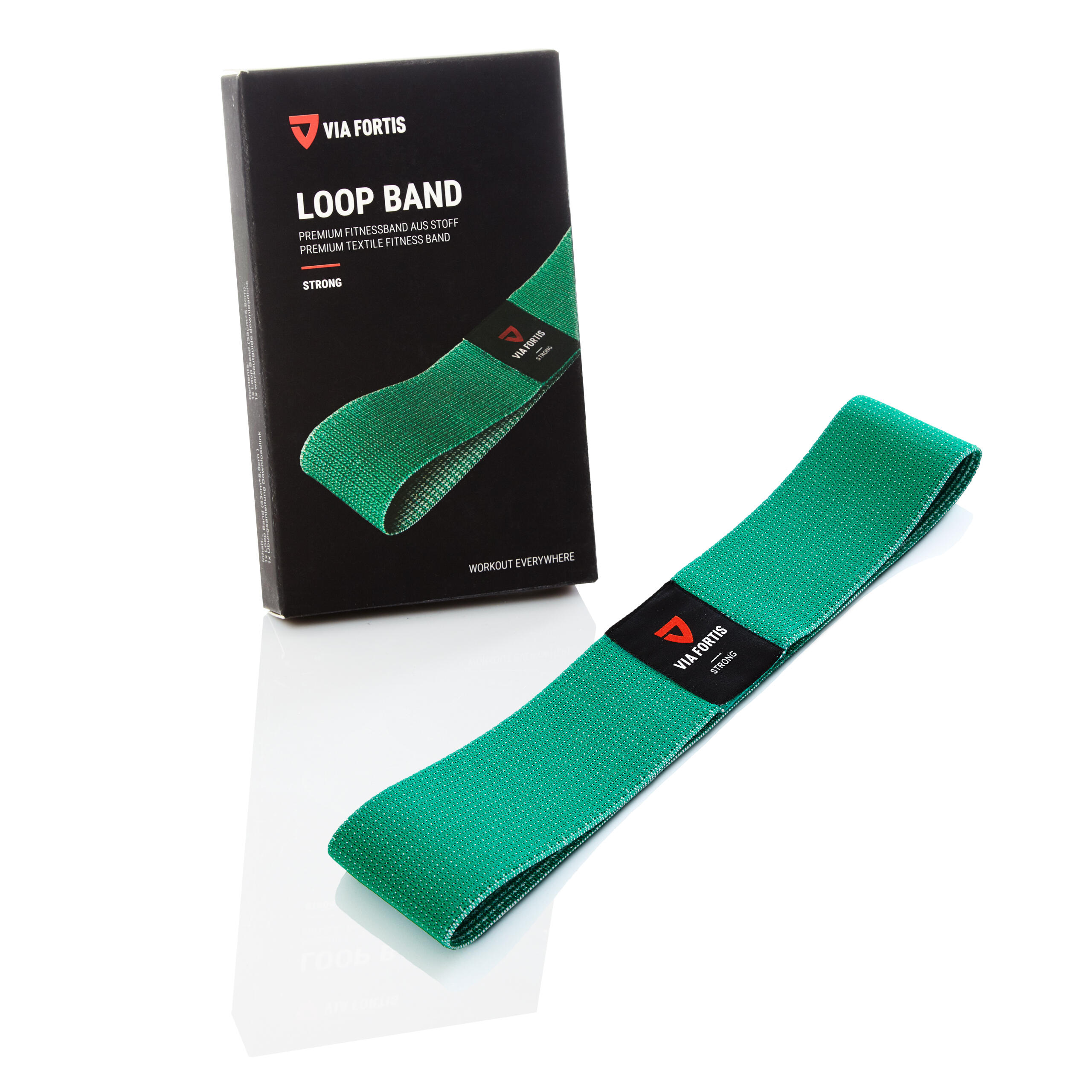 VIA FORTIS Premium Loop Bands mit Tasche Ubungsanleitung einzeln und als Set VIA FORTIS DECATHLON