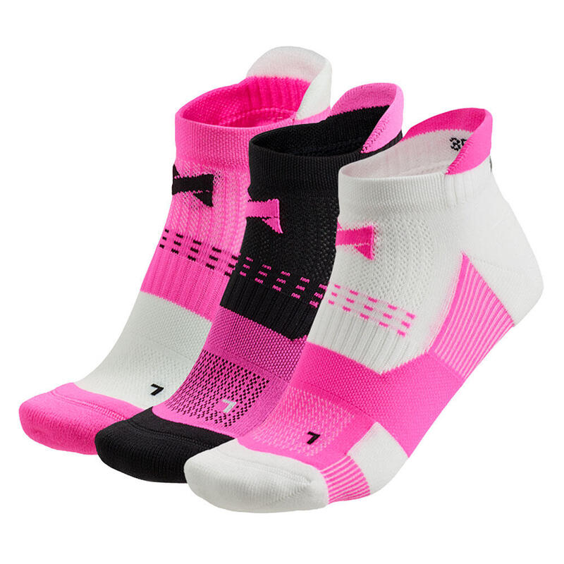 Xtreme – Fitness-Sneakersocken – Unisex – Multi Pink – 35/38 – 3 Paar –