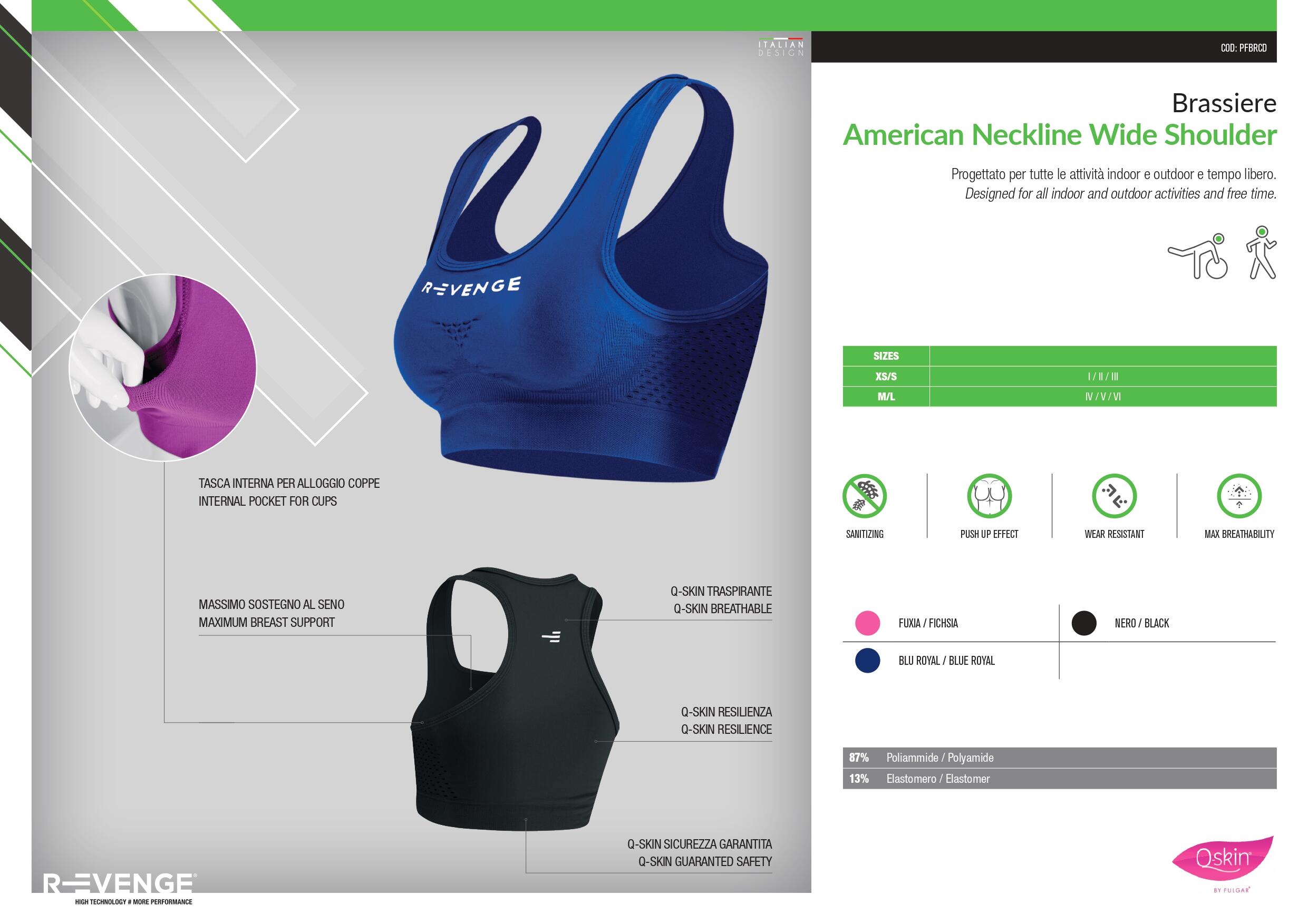 Brassière technique Q-Skin femme noire, double épaisseur (T38) 6/7