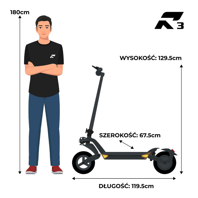 Elektromos roller RUPTOR R3 800W 20Ah 48V