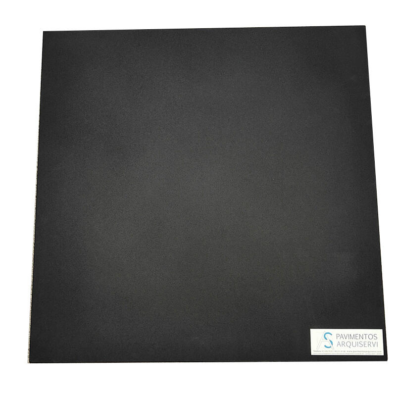 Loseta de caucho SUPERFICIE LISA (T1) Pack 4|1 x 1 x 20mm (Negro)