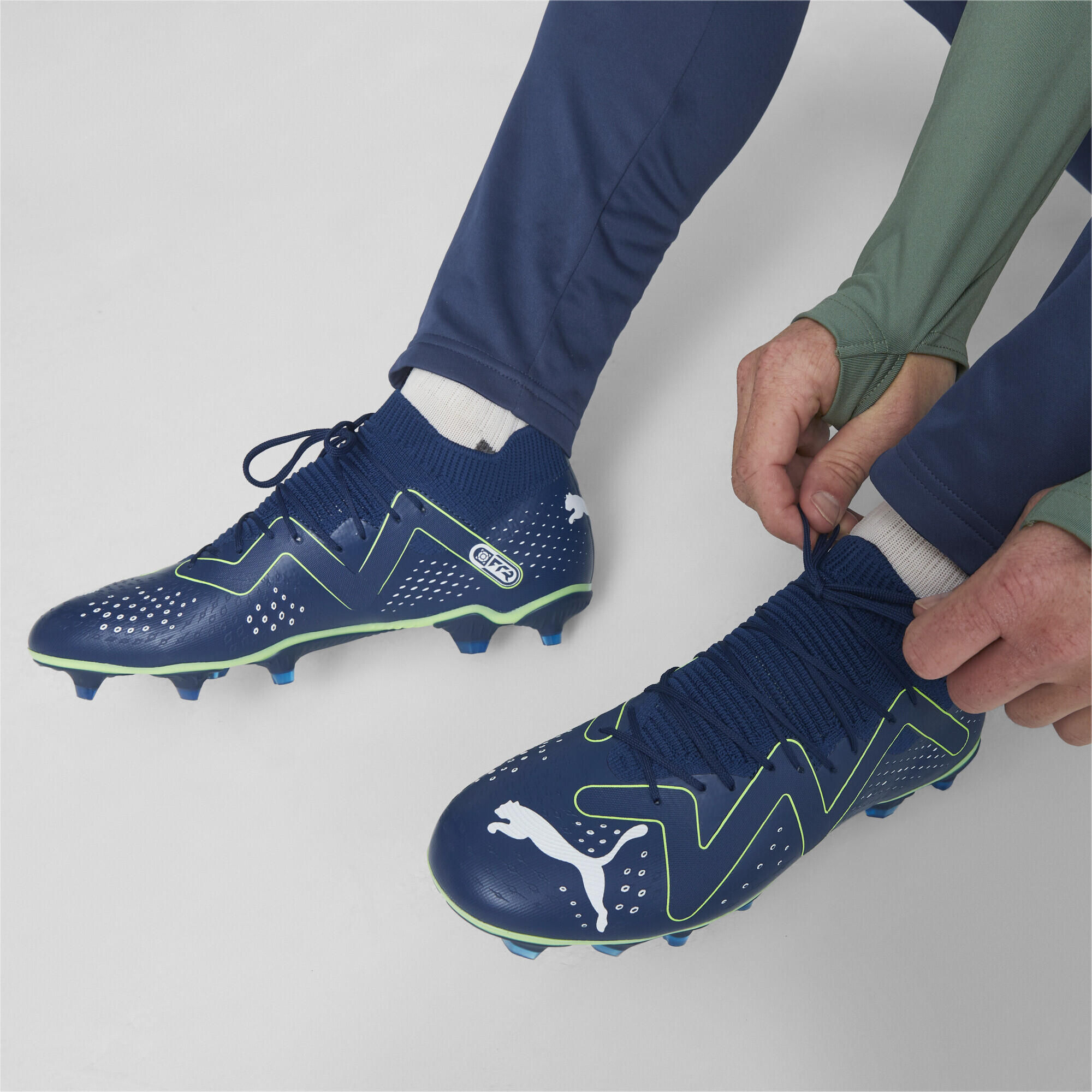 Scarpe da calcio FUTURE MATCH FG/AG da uomo PUMA Persian Blue White Pro Green 2/7