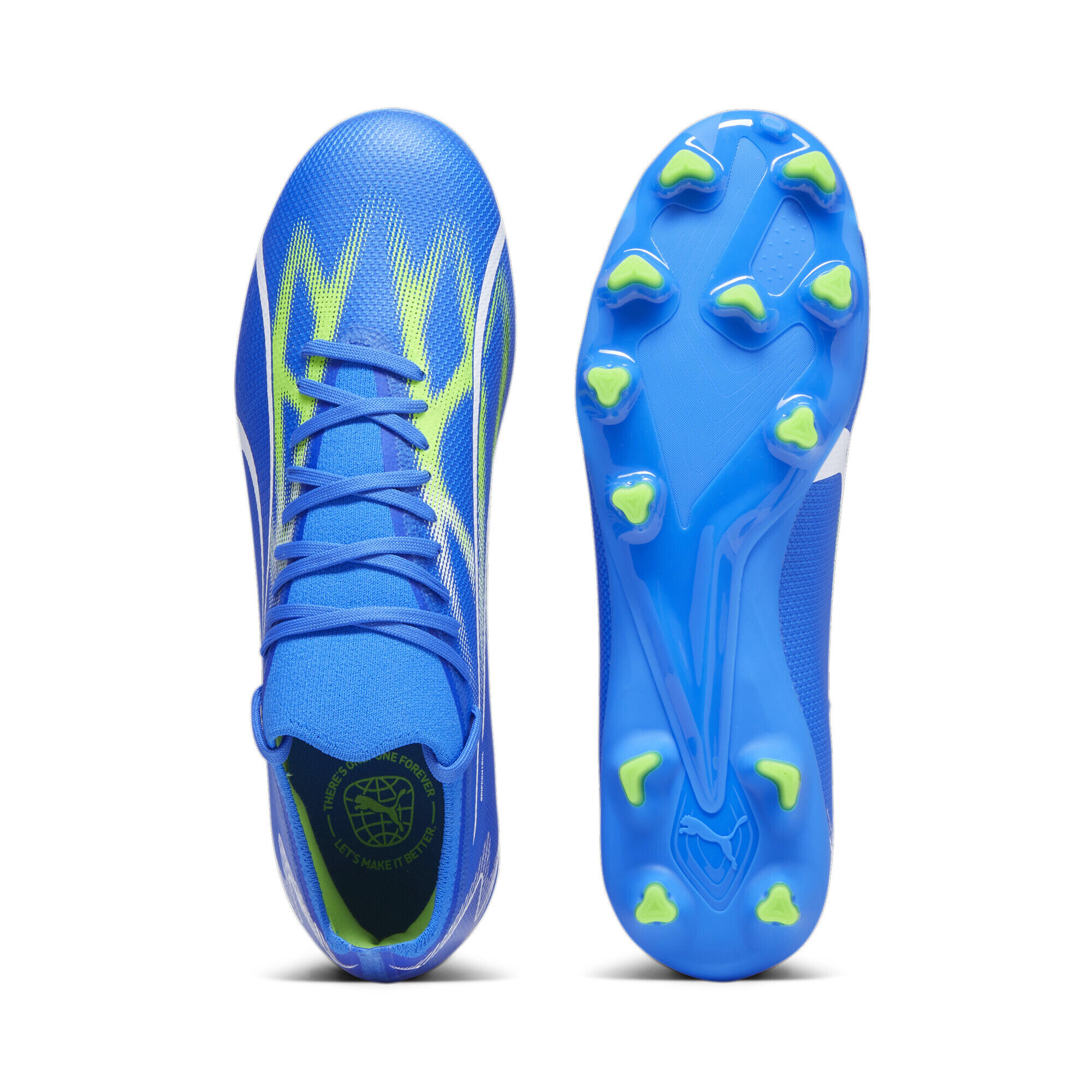 Scarpe da calcio ULTRA MATCH FG/AG da uomo PUMA Ultra Blue White Pro Green 6/7