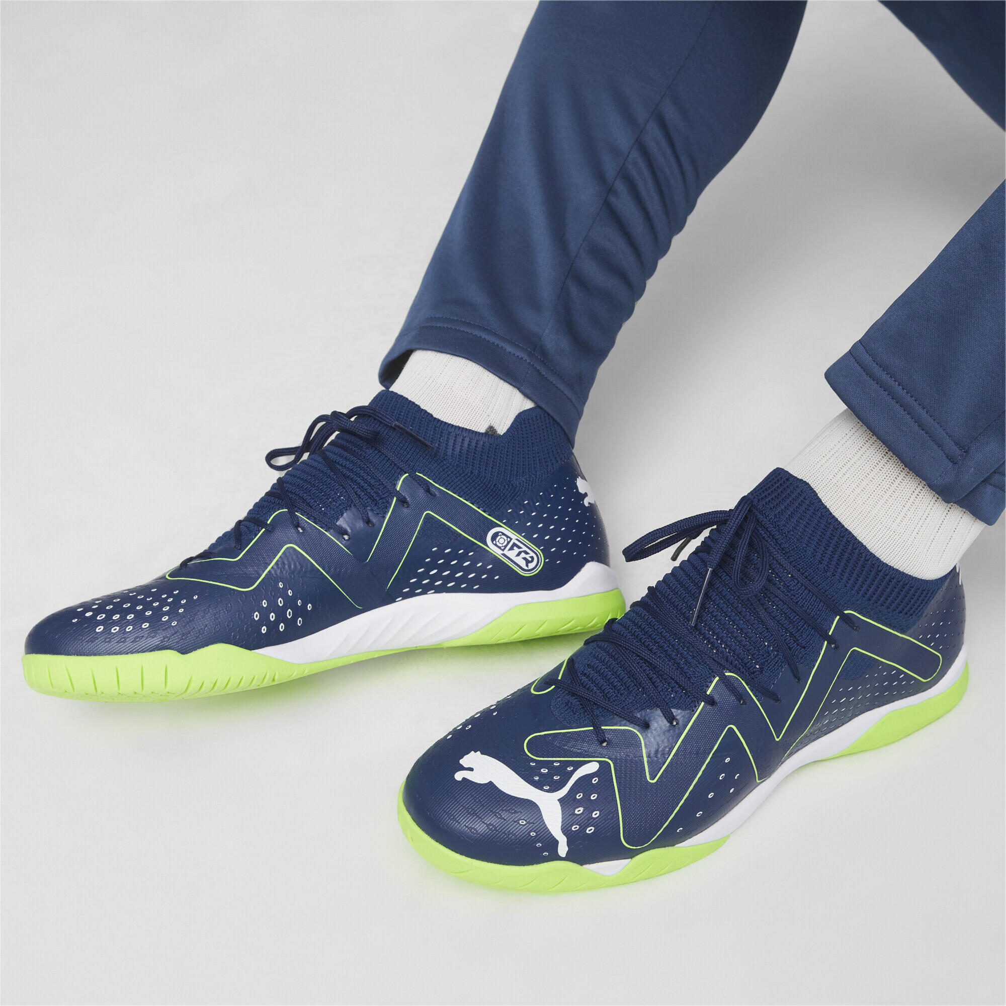 Scarpe da calcio FUTURE MATCH IT da uomo PUMA Persian Blue White Pro Green 2/7