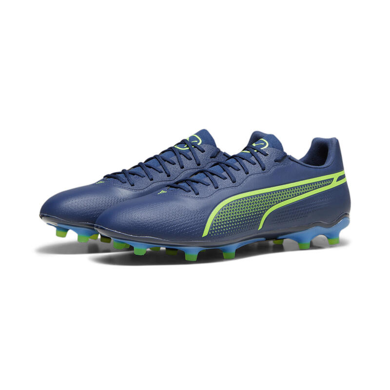 KING PRO FG/AG voetbalschoenen PUMA Persian Blue Pro Green Ultra