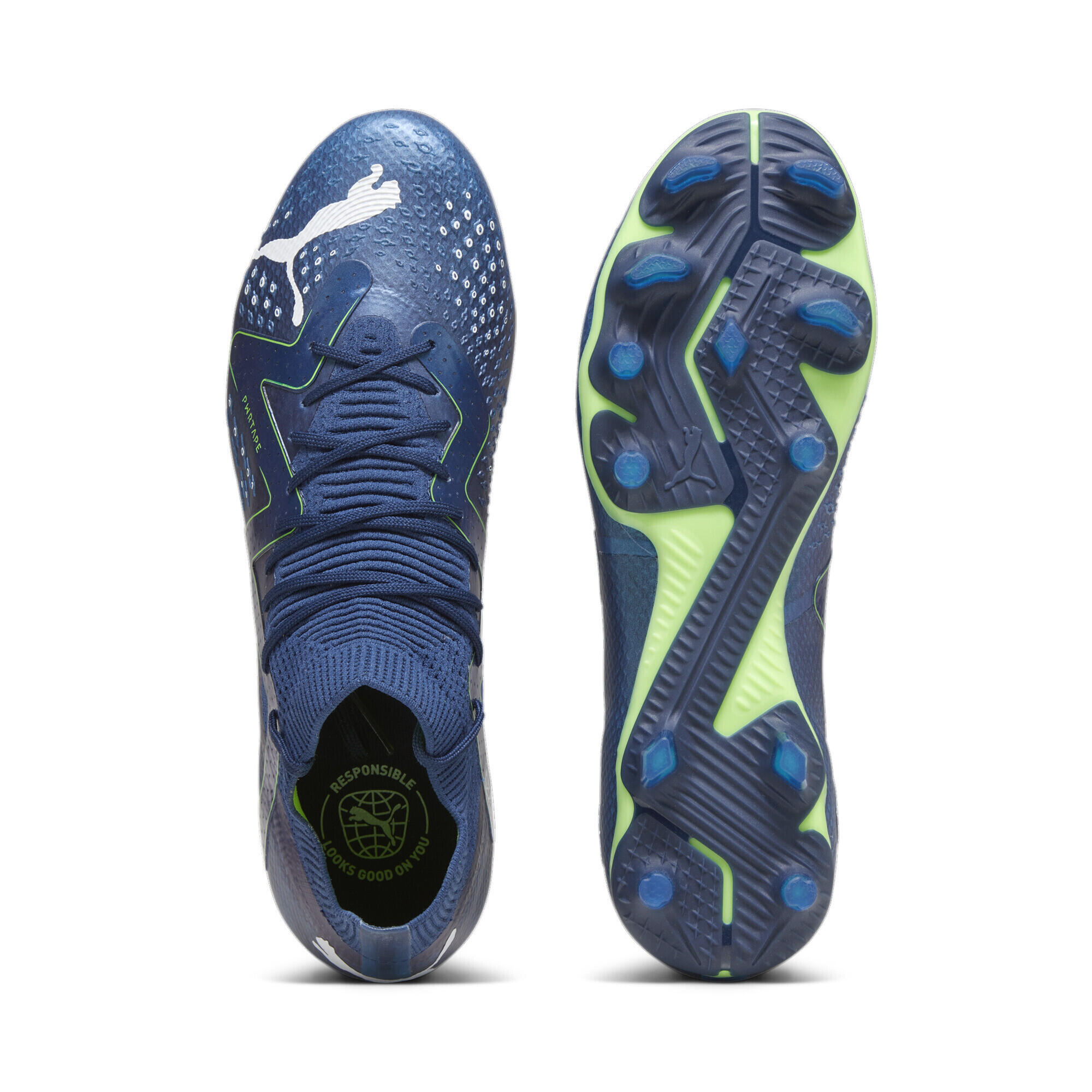 FUTURE PRO FG/AG voetbalschoenen voor heren PUMA Persian Blue White Pro Green 6/7