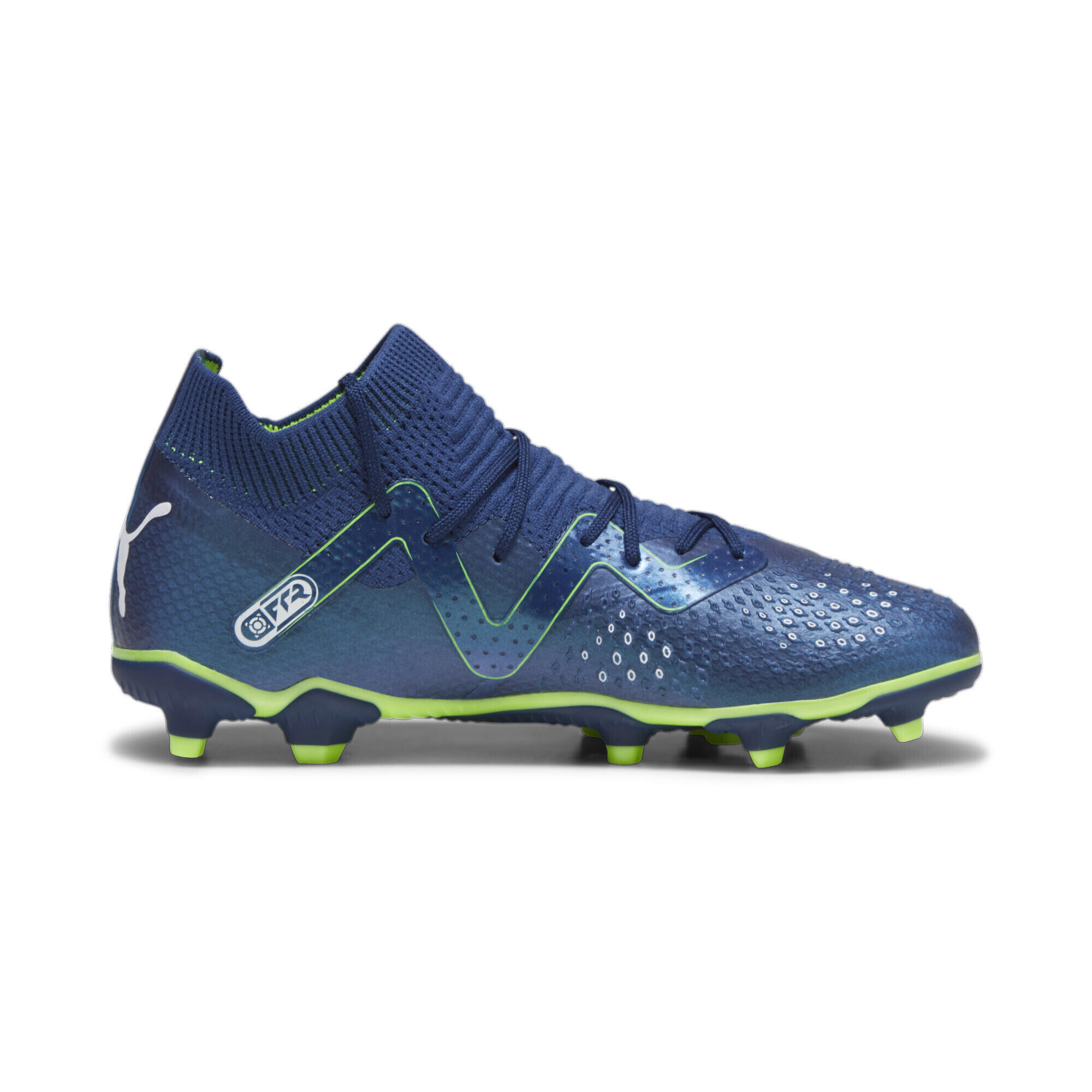 Scarpe da calcio FUTURE PRO FG/AG da ragazzi PUMA Persian Blue White Pro Green 5/6