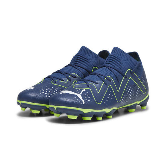Scarpe da calcio FUTURE MATCH FG/AG da ragazzi PUMA Persian Blue White Pro Green