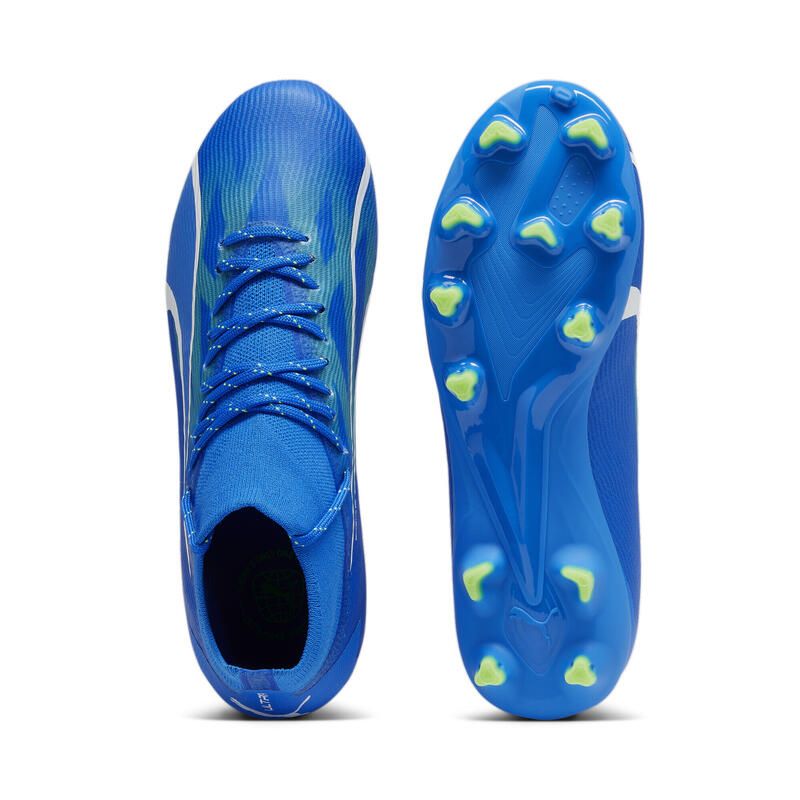 Botas de fútbol Niños ULTRA PRO FG/AG PUMA Ultra Blue White Pro Green