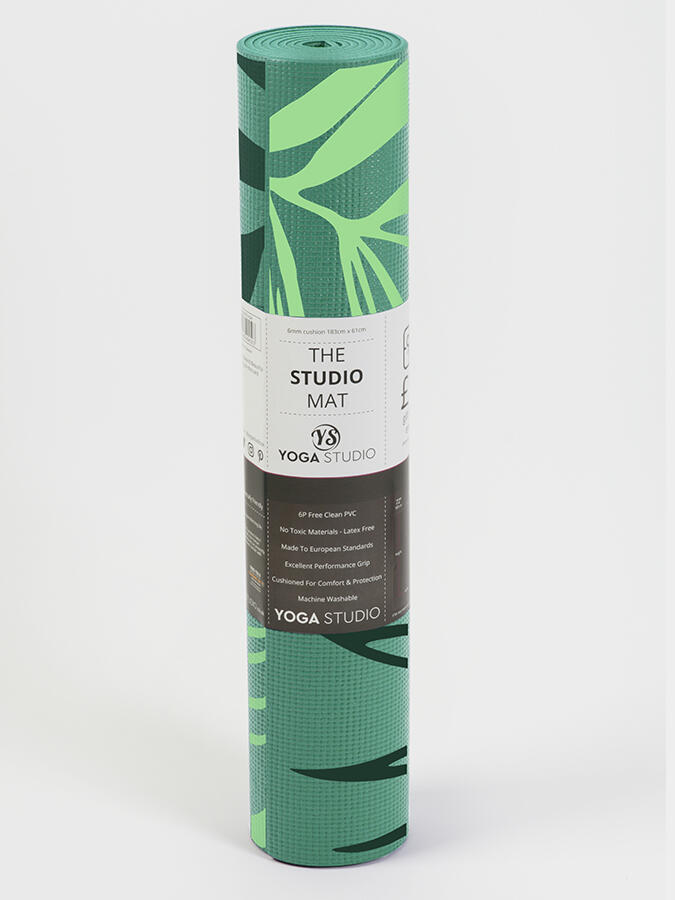 The Yoga Studio Designed Mats 6mm - Sage Green Mat Paradise Palm 4/4