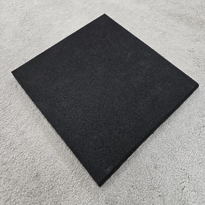 Suelo de gimnasio - Loseta de Caucho 50x50 cm. 15mm (Negro) - Pack 10